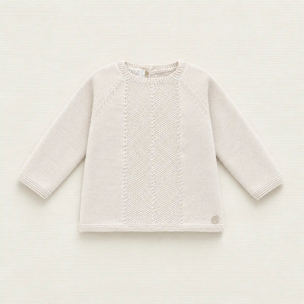 Blue Almonds Ltd Baby Four-Piece Knitted Gift Set in Winter Cream Paz Rodriguez