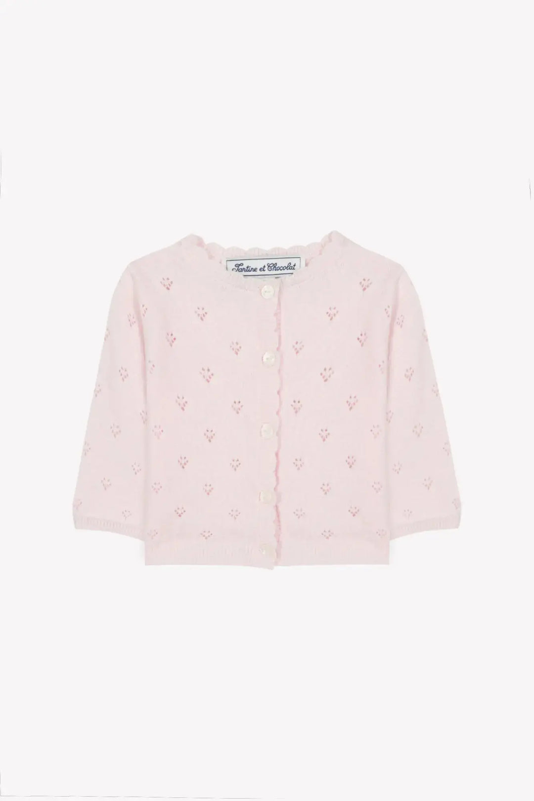 Blue Almonds Ltd Baby Girls Jumper - Pale Pink Tartine et Chocolat
