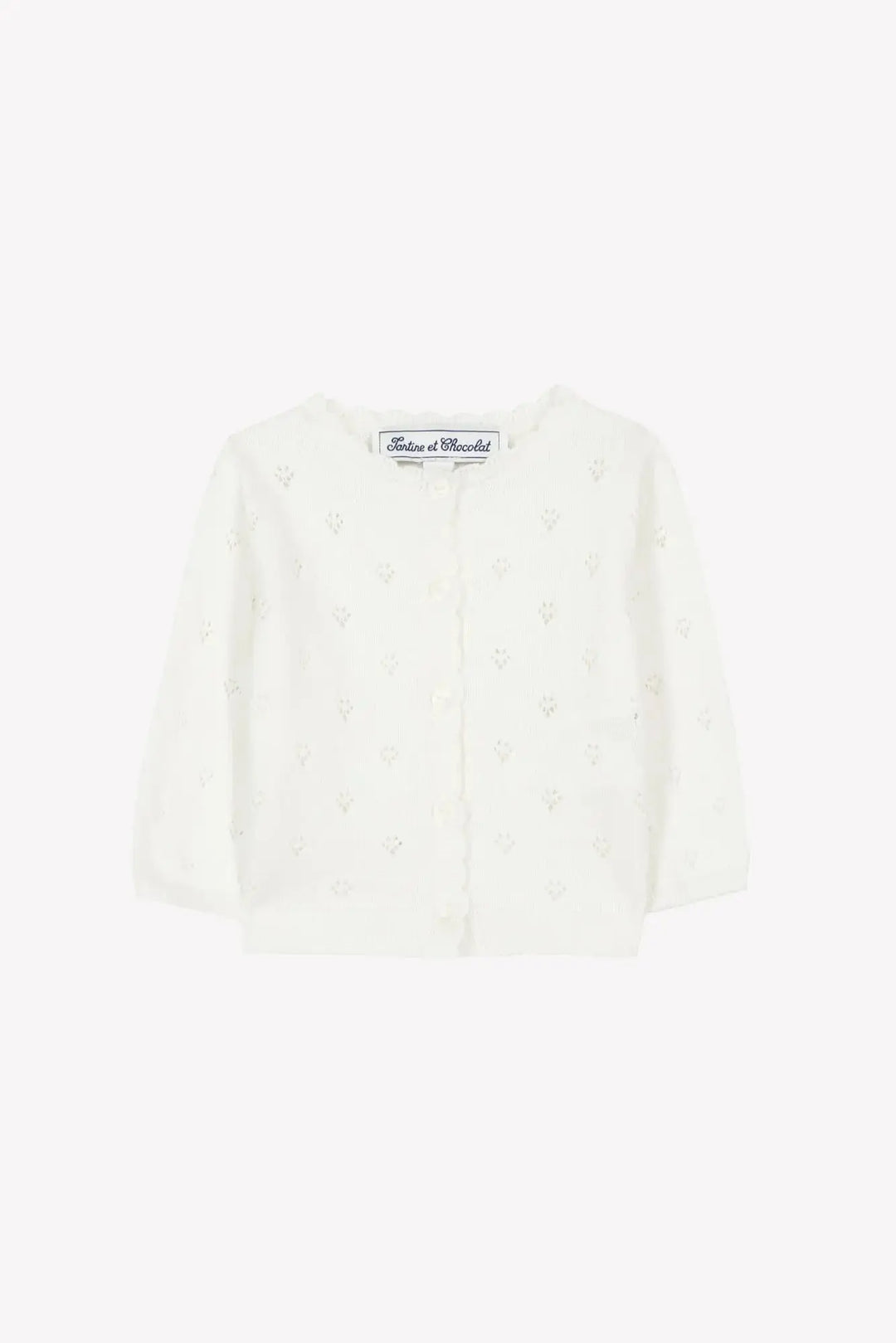 Blue Almonds Ltd Baby Girls Jumper - White Tartine et Chocolat