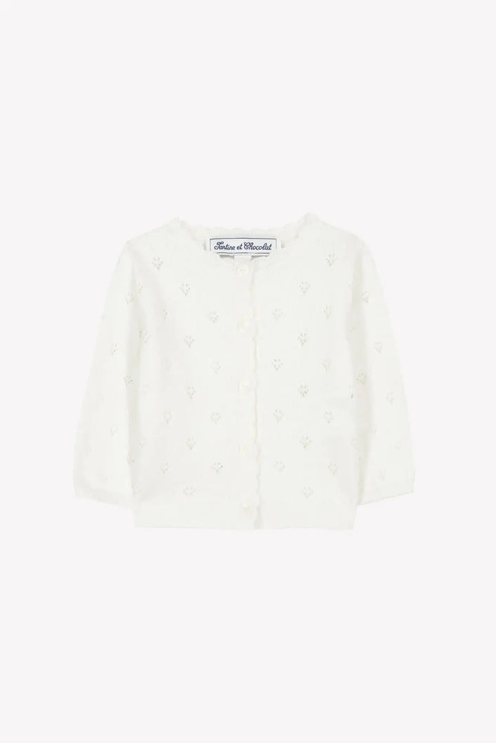 Blue Almonds Ltd Baby Girls Jumper - White Tartine et Chocolat