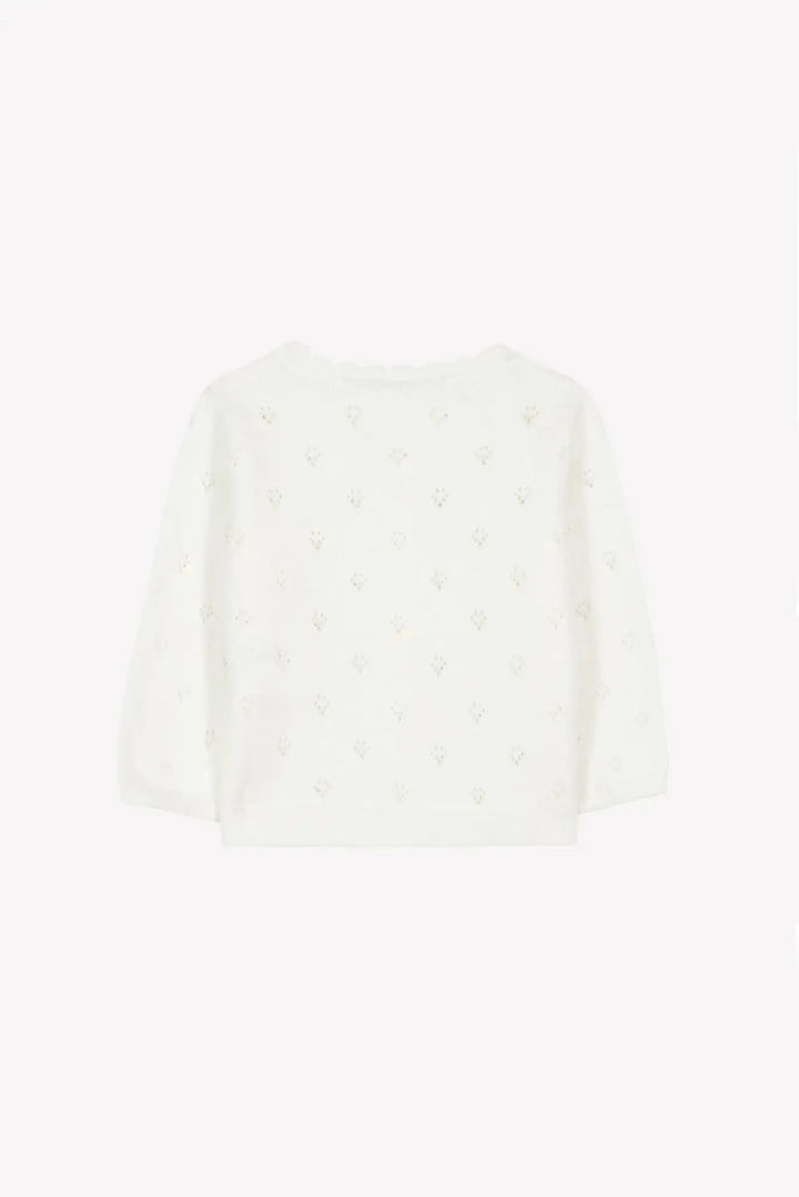 Blue Almonds Ltd Baby Girls Jumper - White Tartine et Chocolat