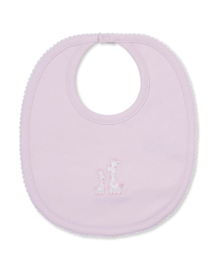 Blue Almonds Ltd Baby Girls Bib - Giraffe Laughs Kissy Kissy