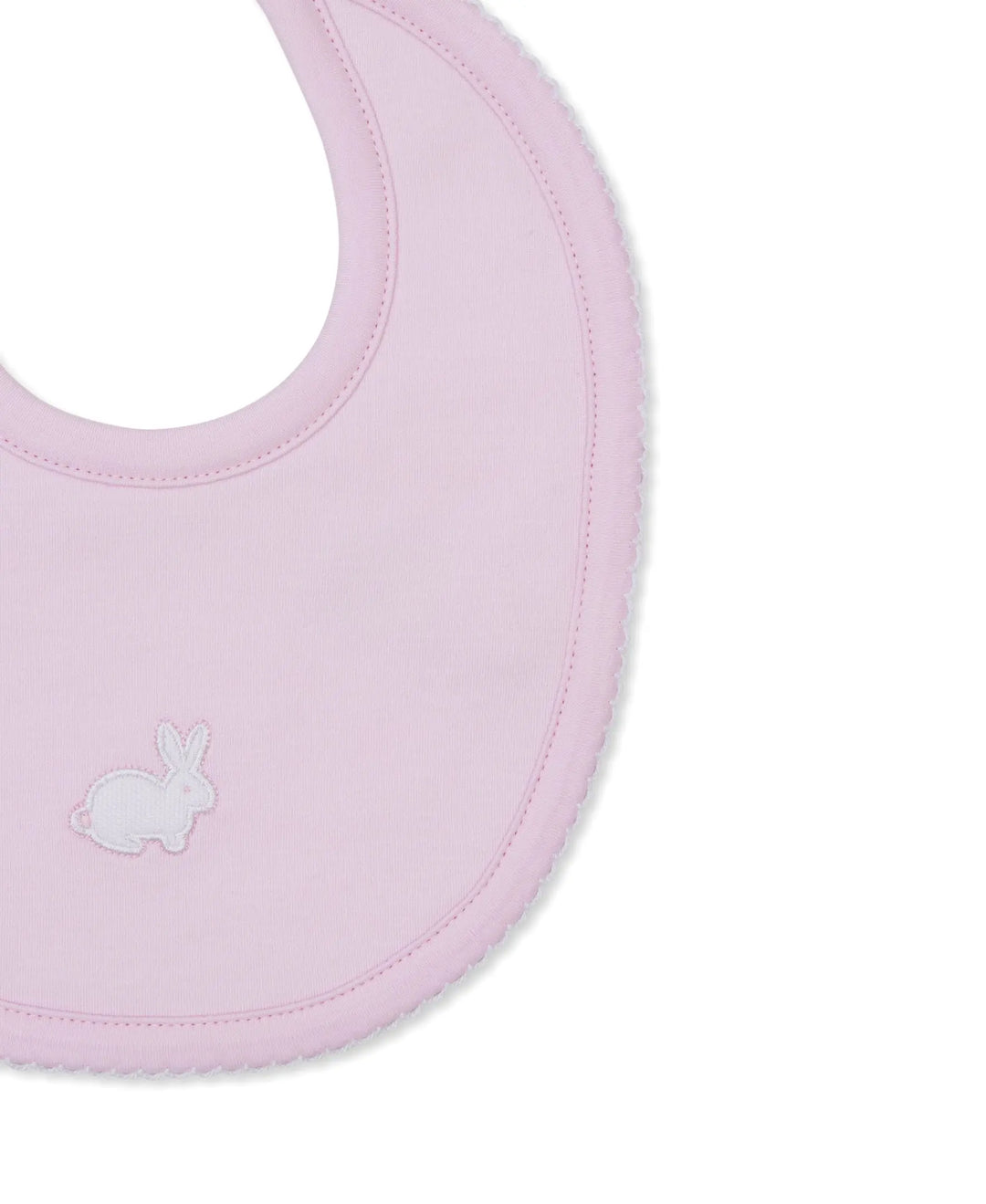 Baby Girls Bib - Pique Twin Bunnies