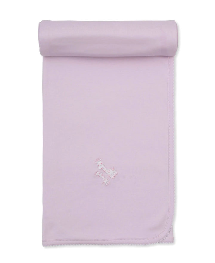 Blue Almonds Ltd Baby Girls Blanket - Giraffe Laughs Kissy Kissy