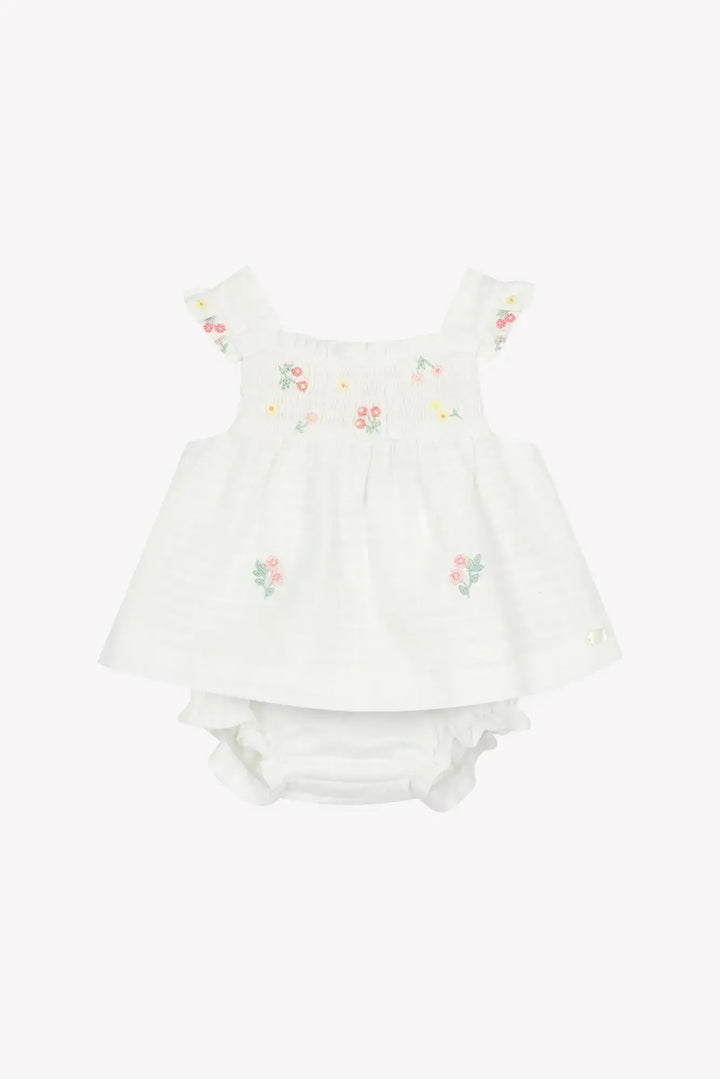 Blue Almonds Ltd Baby Girls Short - White Tartine et Chocolat