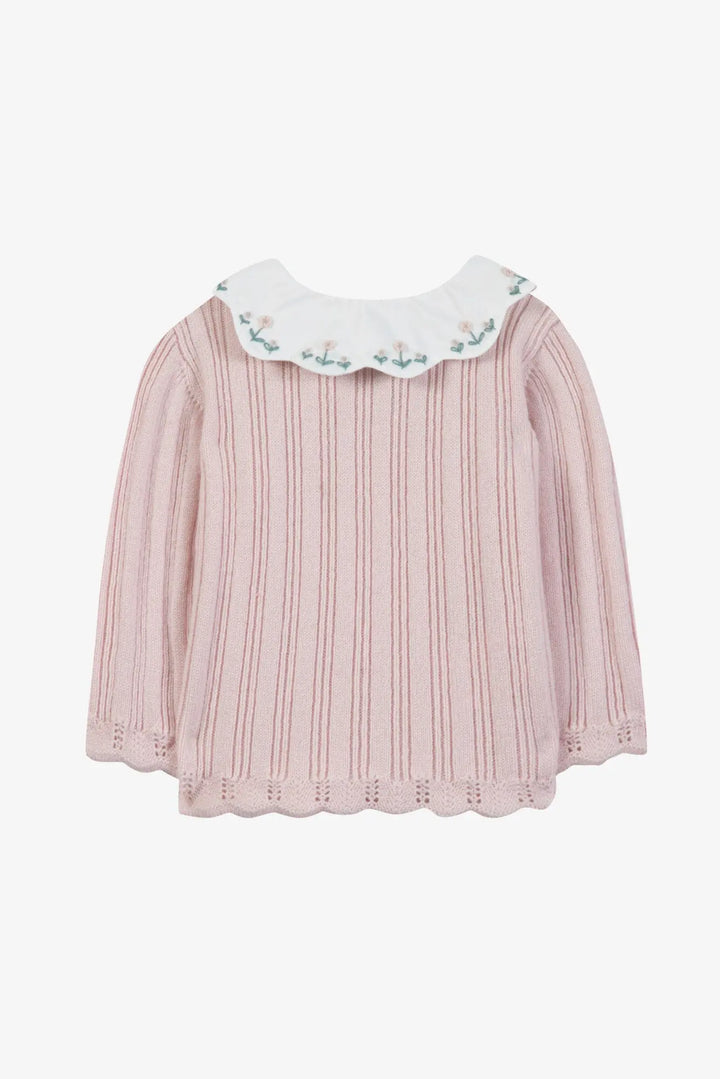 Blue Almonds Ltd Baby Girls Blush Pink Jumper & Navy Jeans Set Tartine et Chocolat