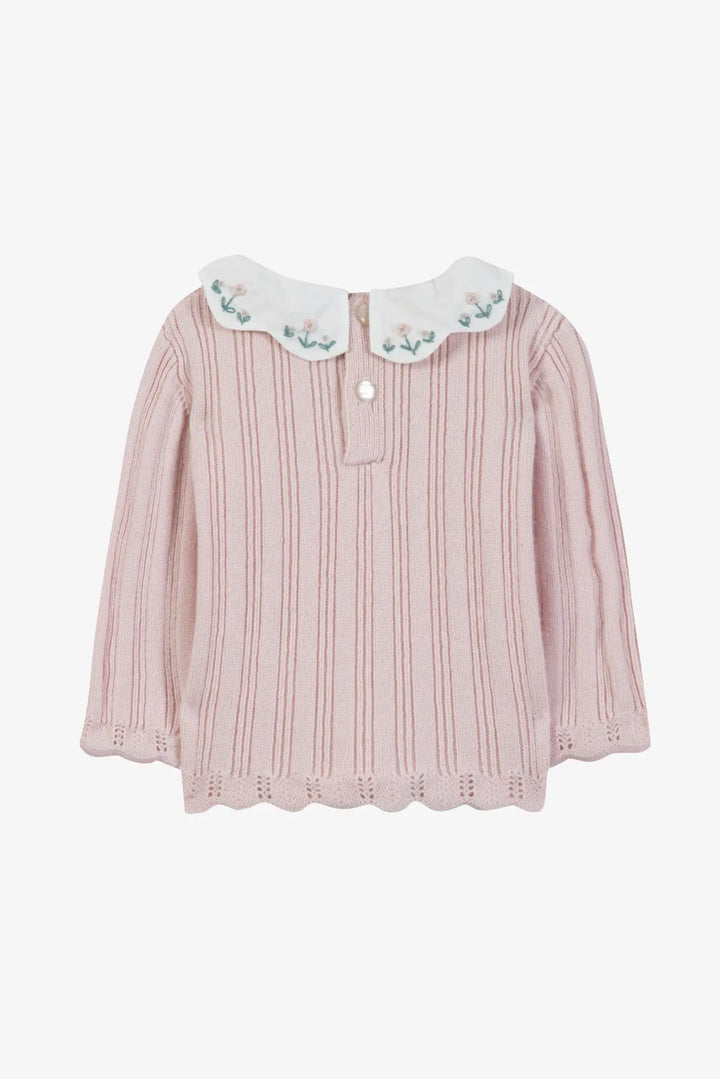 Blue Almonds Ltd Baby Girls Blush Pink Jumper & Navy Jeans Set Tartine et Chocolat