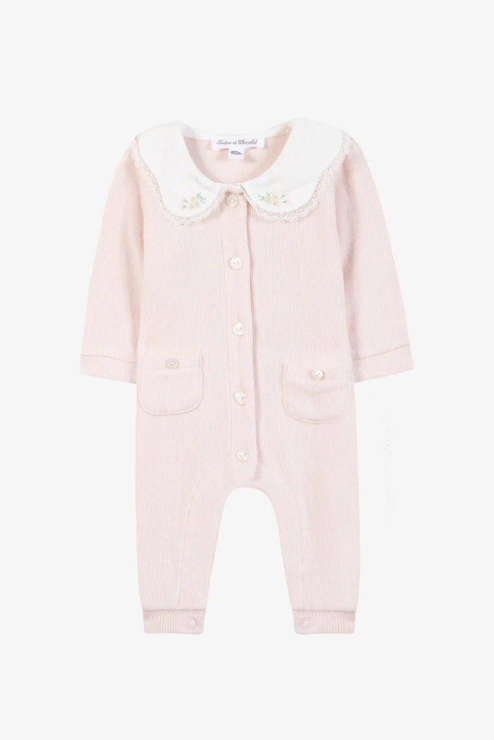 Blue Almonds Ltd Baby Girls Blush Pink Romper Tartine et Chocolat