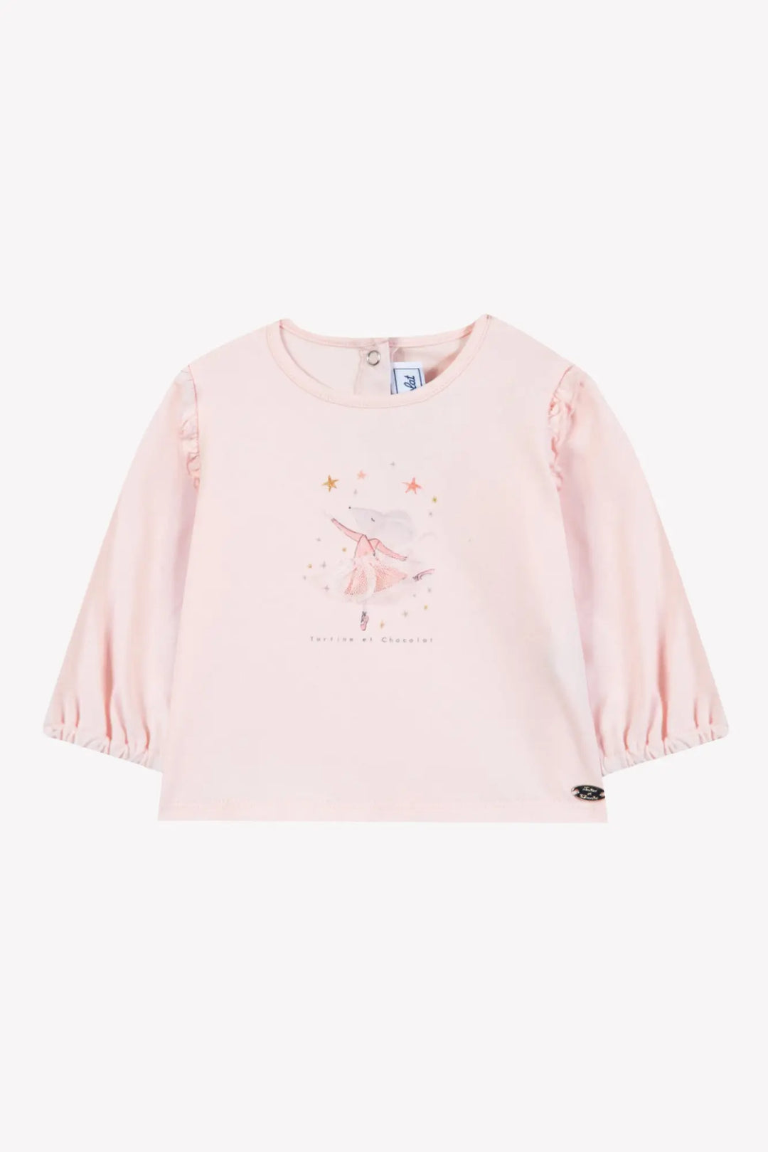 Blue Almonds Ltd Baby Girls Blush Pink T-Shirt & Grey Marl Tracksuit Set Tartine et Chocolat