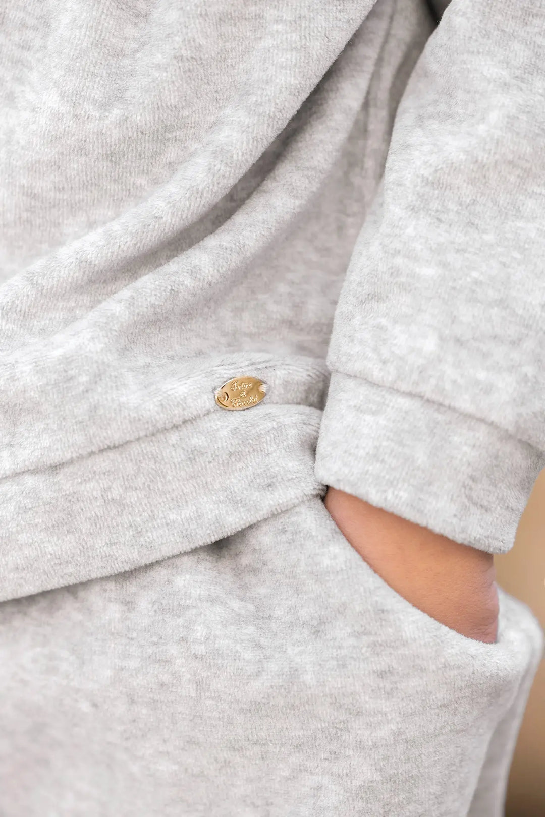 Blue Almonds Ltd Baby Girls Blush Pink T-Shirt & Grey Marl Tracksuit Set Tartine et Chocolat