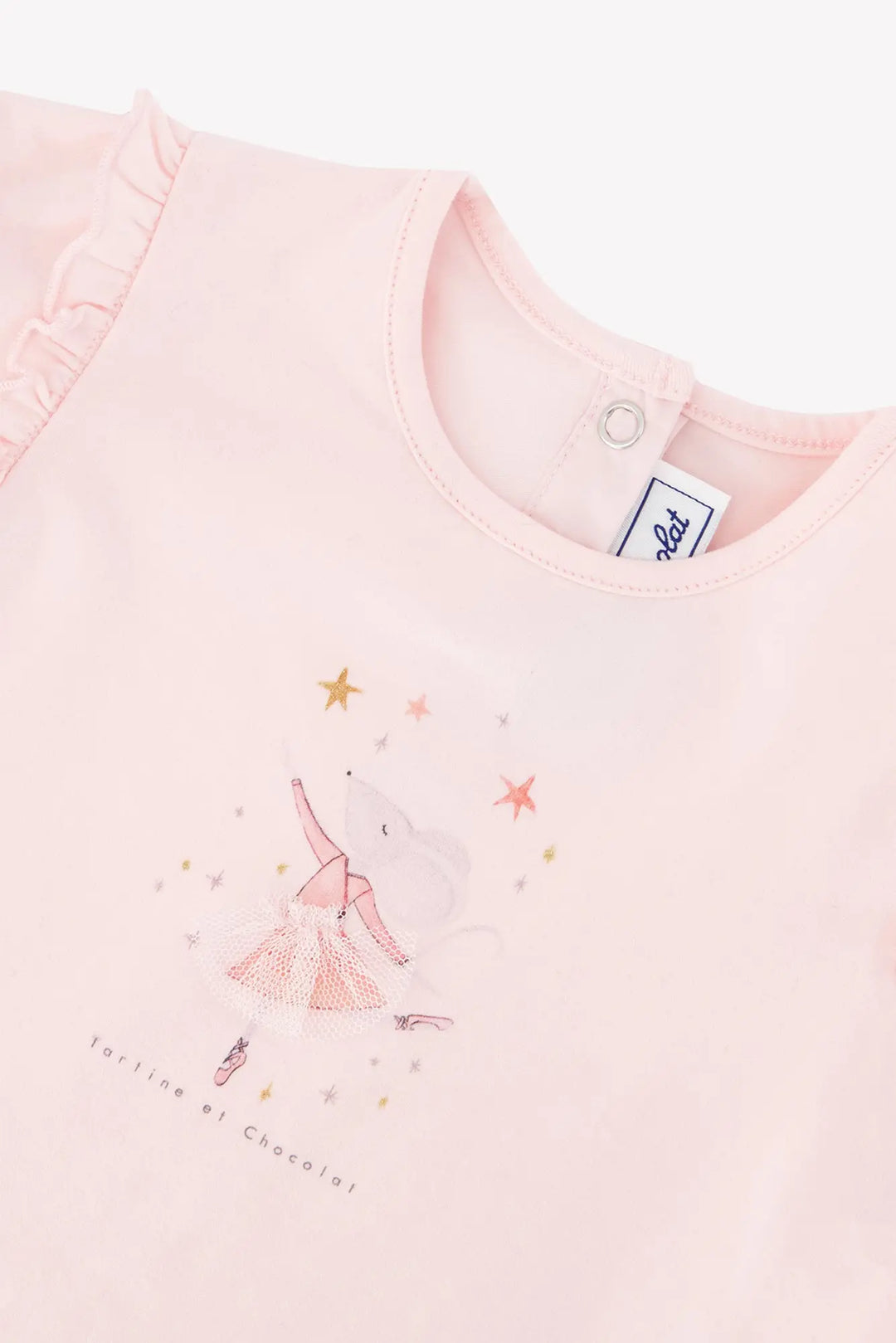Blue Almonds Ltd Baby Girls Blush Pink T-Shirt & Grey Marl Tracksuit Set Tartine et Chocolat