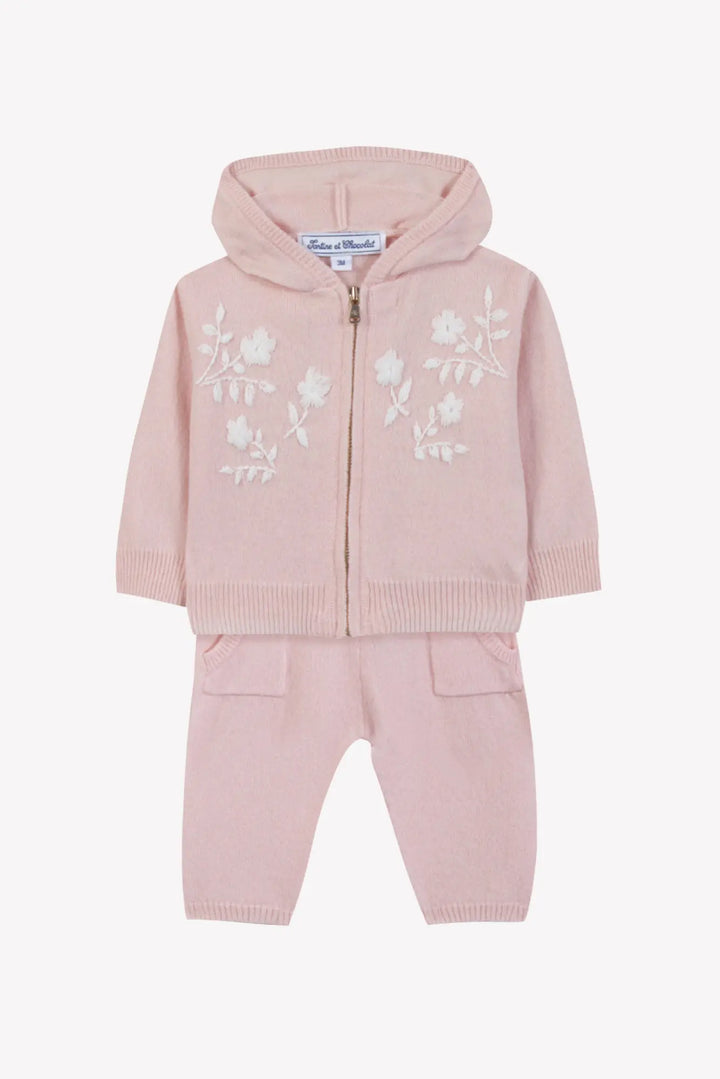 Blue Almonds Ltd Baby Girls Blush Pink Tracksuit Set Tartine et Chocolat