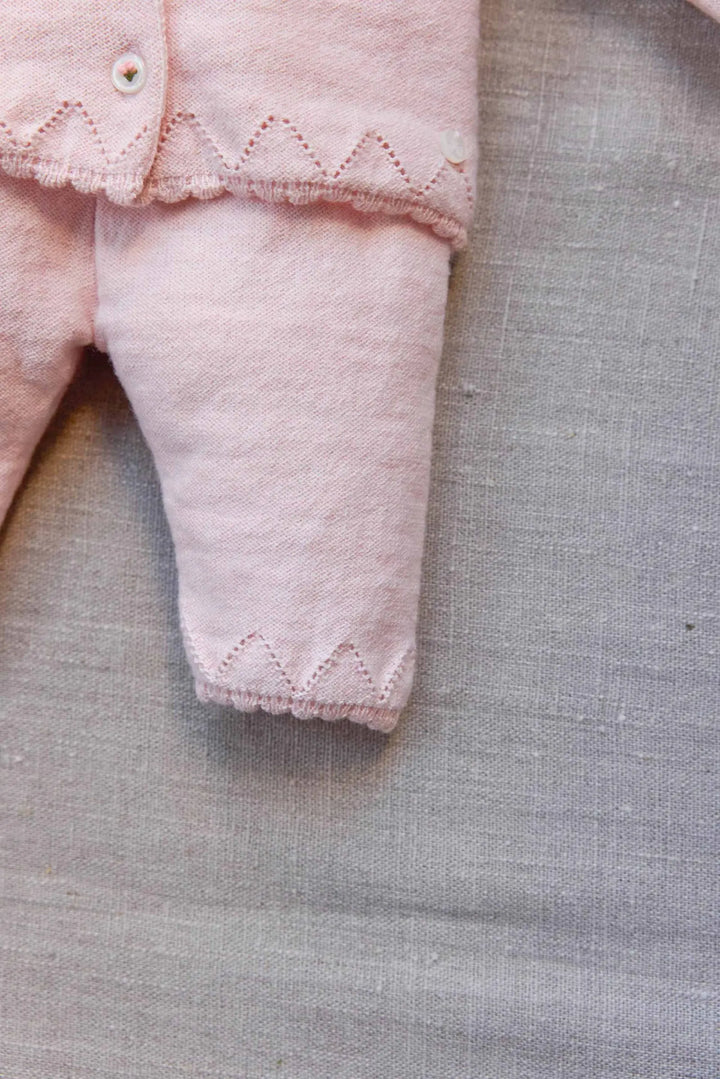 Blue Almonds Ltd Baby Girls Blush Pink Two-Piece Set Tartine et Chocolat