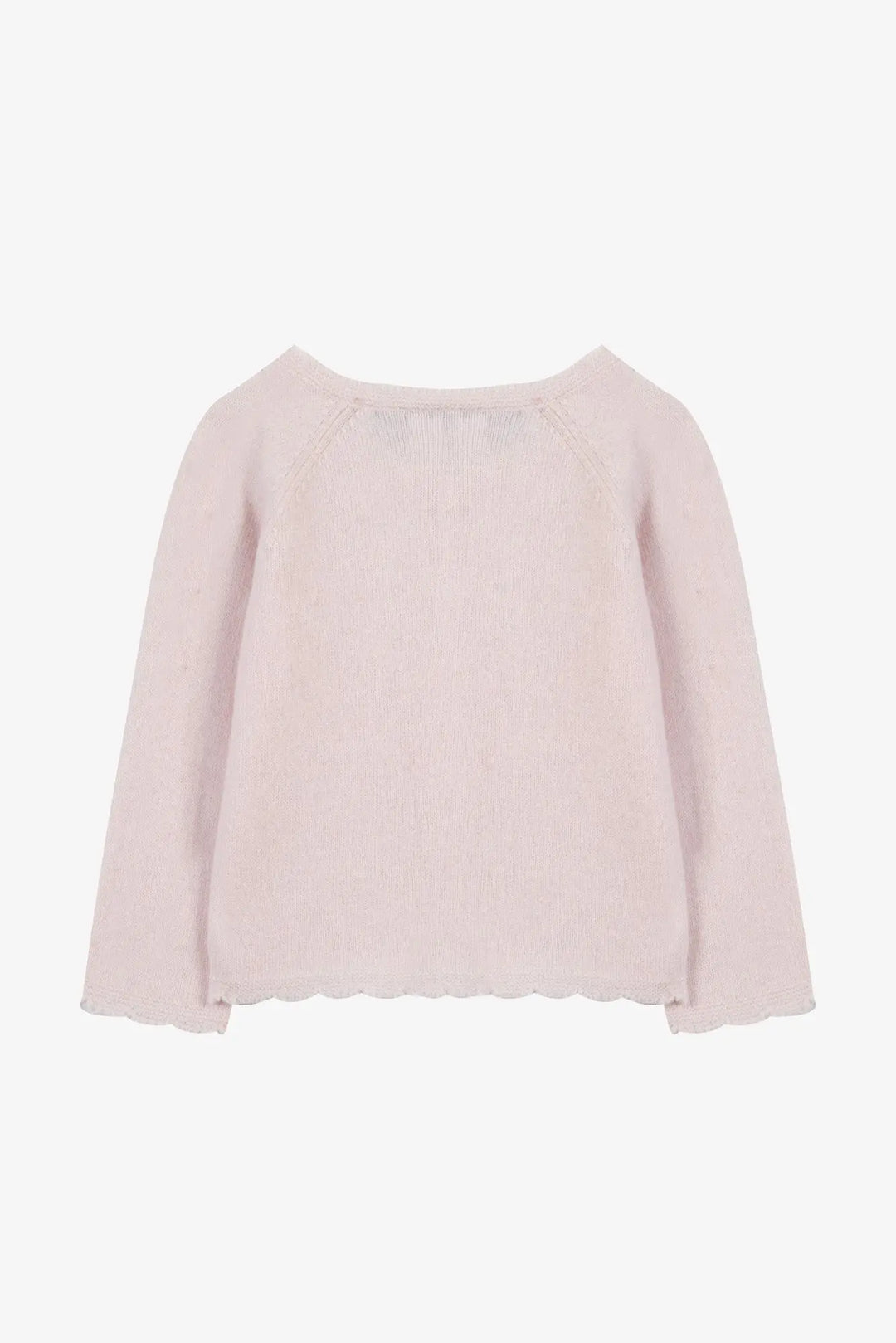 Blue Almonds Ltd Baby Girls Blush Pink Wool-Cashmere Cardigan Tartine et Chocolat
