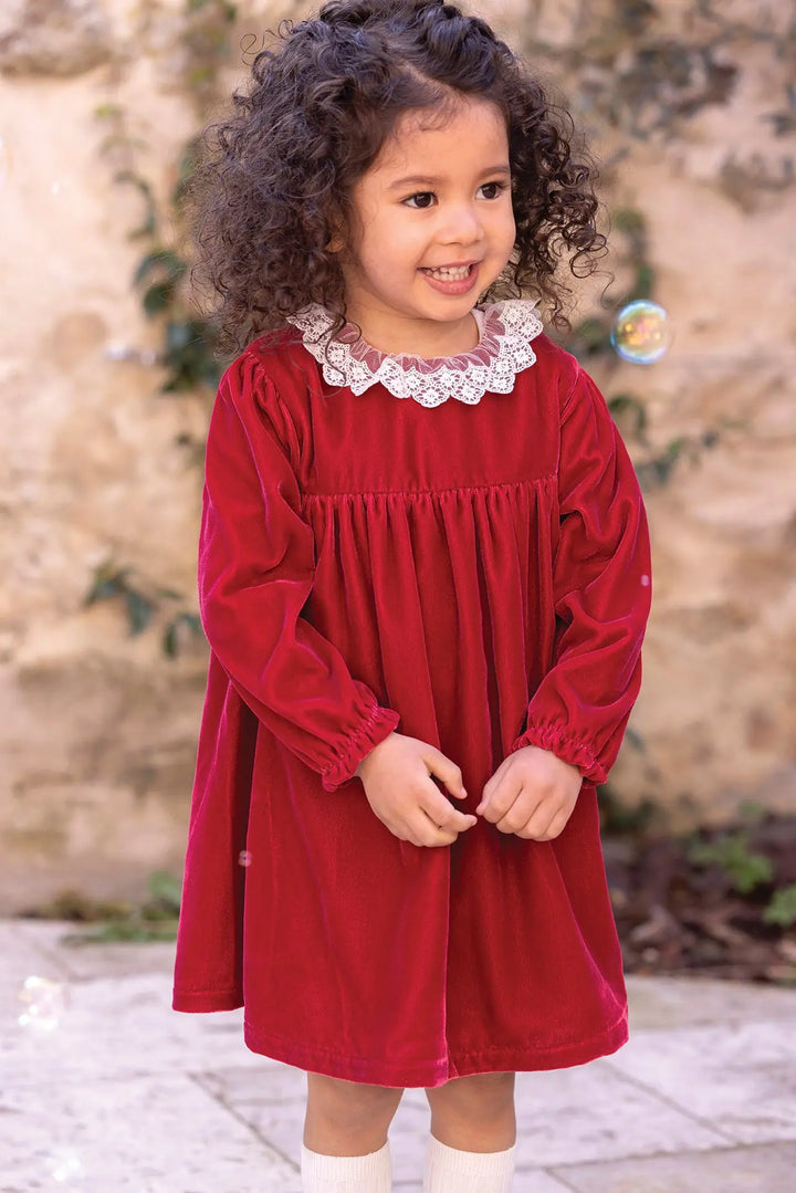 Blue Almonds Ltd Baby Girls Cherry Red Dress Tartine et Chocolat