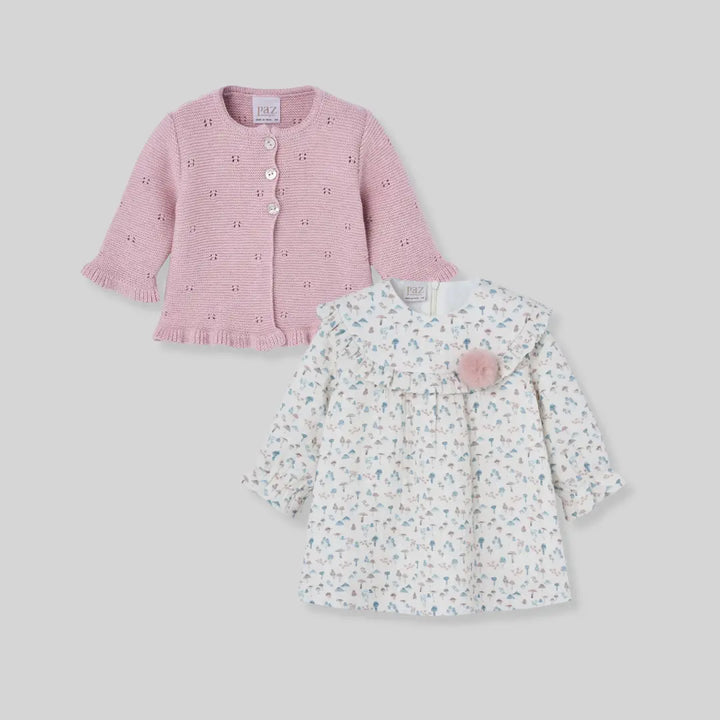 Blue Almonds Ltd Baby Girls Dress Set in Powder Pink Paz Rodriguez