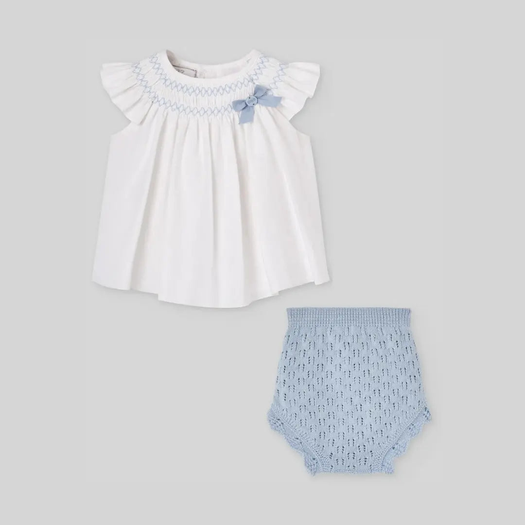 Blue Almonds Ltd Baby Girls Dress Set in Sky Blue Paz Rodriguez