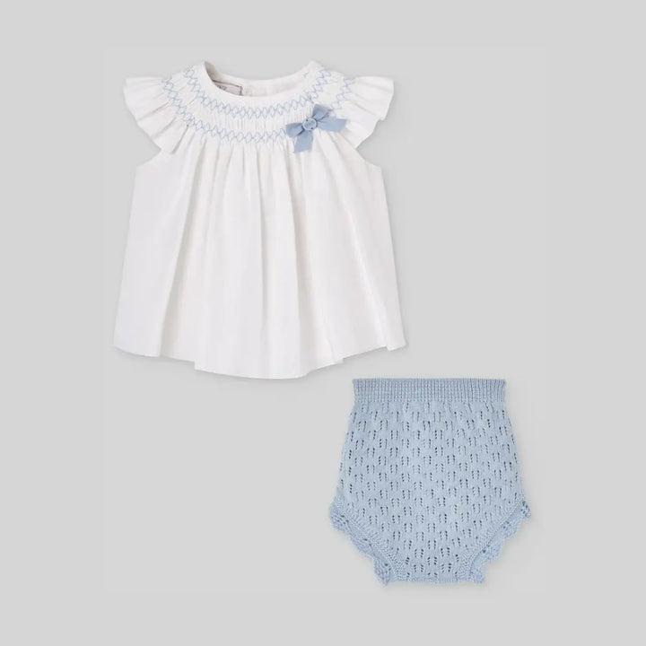 Blue Almonds Ltd Baby Girls Dress Set in Sky Blue Paz Rodriguez