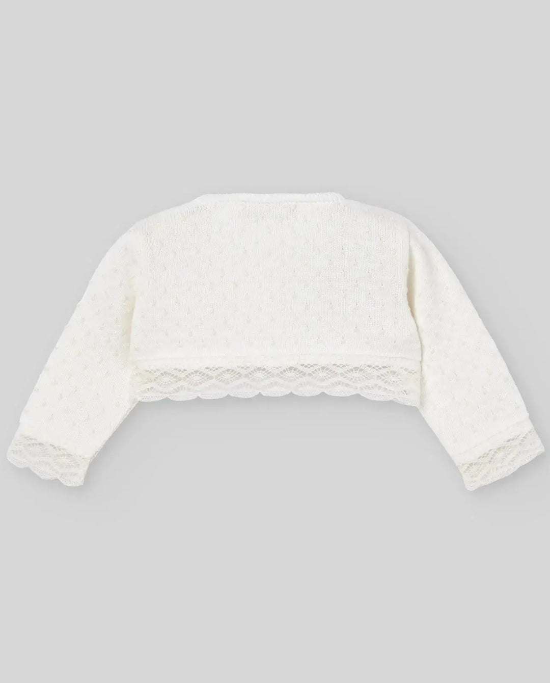 Blue Almonds Ltd KNIT NEWBORN SHORT CARDIGAN PAZ V26 - CreamBeige Paz Rodriguez