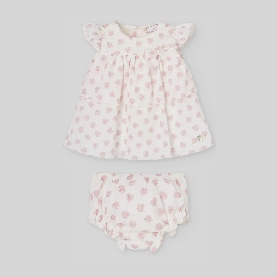 Blue Almonds Ltd Baby Girls Dress in Delicate Blossom Print Paz Rodriguez