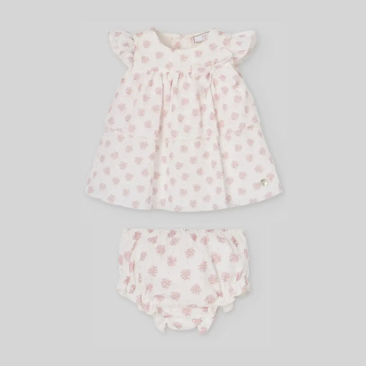 Blue Almonds Ltd Baby Girls Dress in Delicate Blossom Print Paz Rodriguez