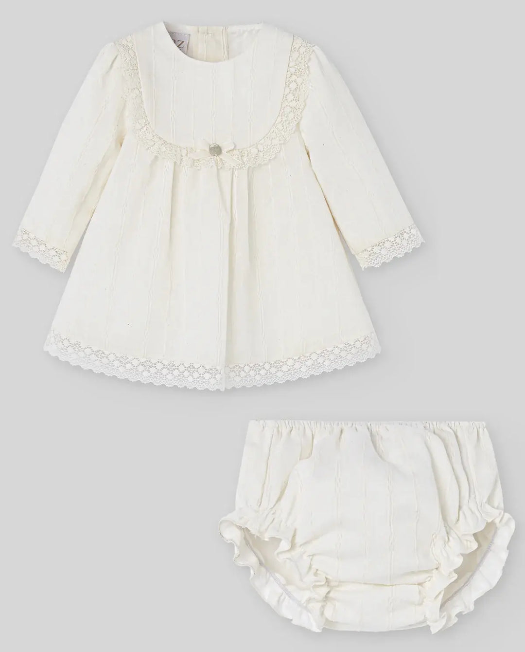 Blue Almonds Ltd Baby Girls Dress in Soft Cream Paz Rodriguez