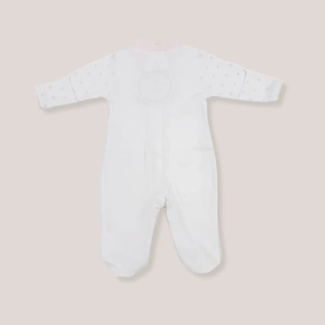 Blue Almonds Ltd Baby Girls Embroidered Babygrow - Pink Rocking Horse Blue Almonds X Lyda Baby