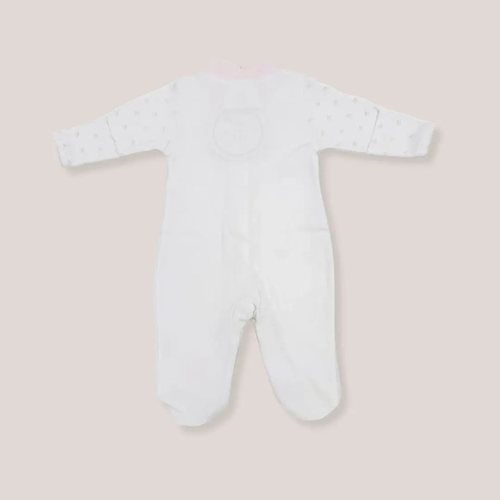 Blue Almonds Ltd Baby Girls Embroidered Babygrow - Pink Rocking Horse Blue Almonds X Lyda Baby
