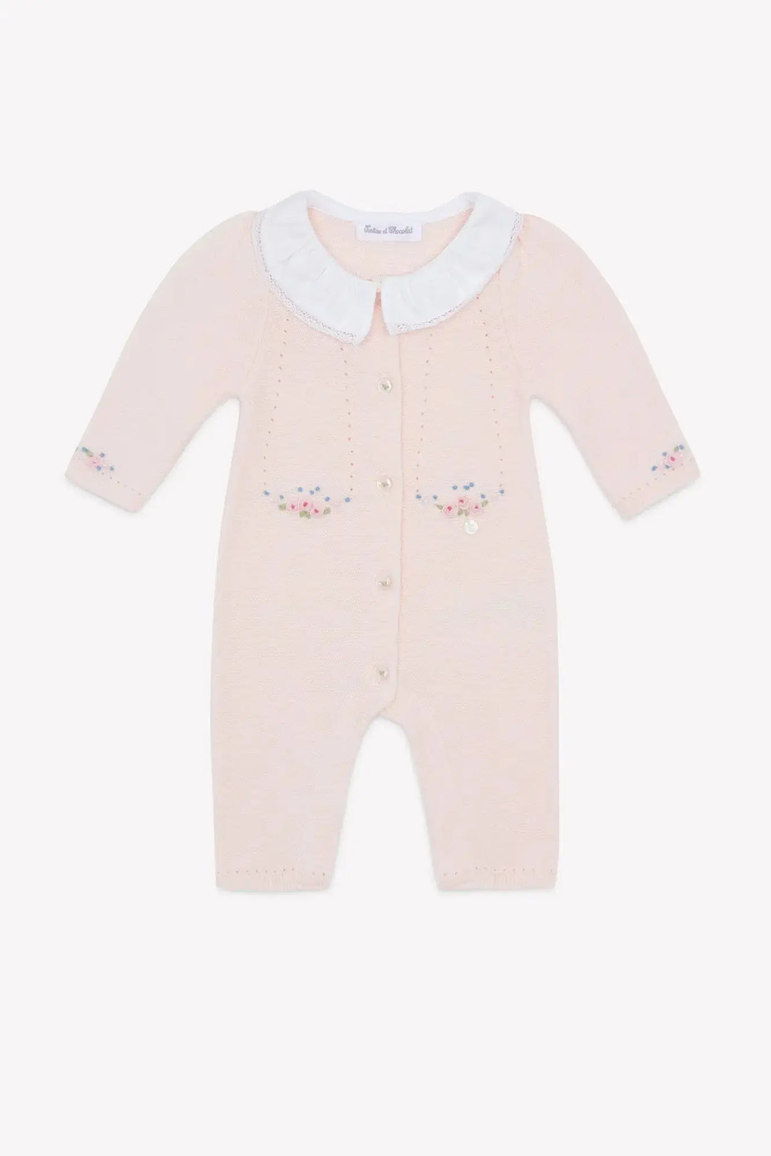 Blue Almonds Ltd Baby Girls Long Romper - Blush Tartine et Chocolat
