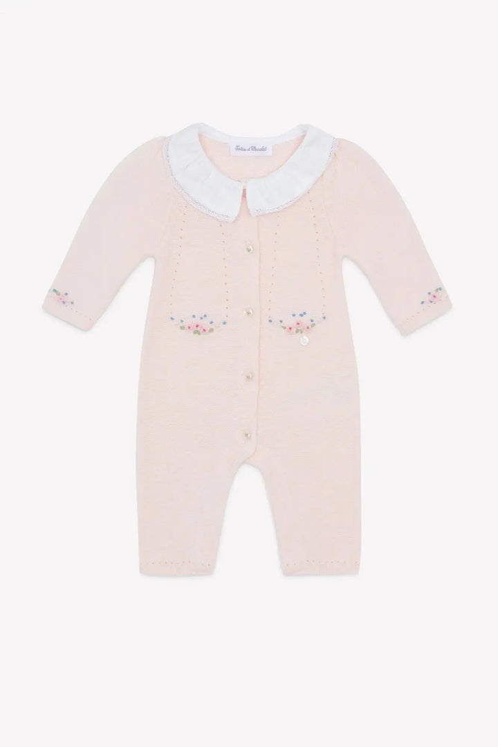 Blue Almonds Ltd Baby Girls Long Romper - Blush Tartine et Chocolat