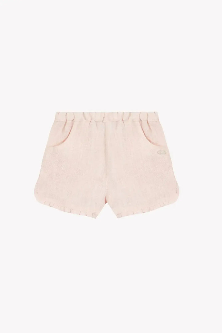 Blue Almonds Ltd Baby Girls Shorts - Pale Pink + Baby Girls T-Shirt - Azalea Tartine et Chocolat