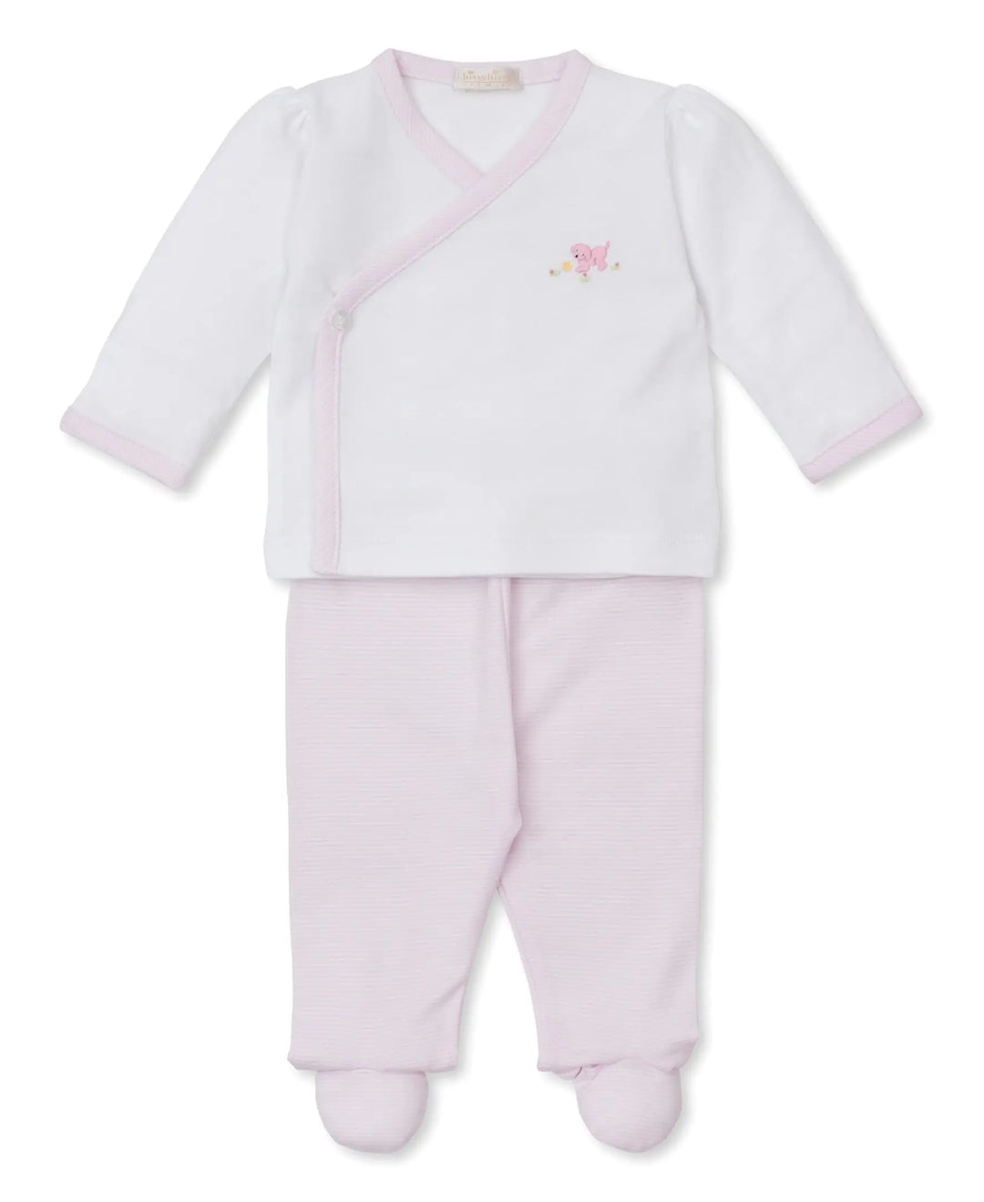 Blue Almonds Ltd Baby Girls Footed Pant Set - Premier Playful Pups Kissy Kissy