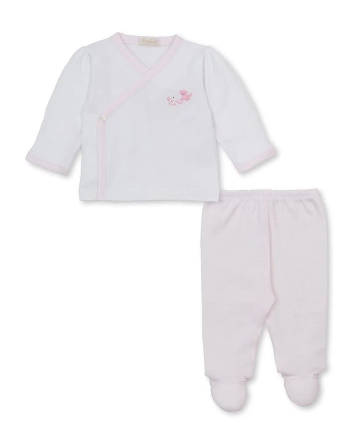 Baby Girls Footed Pant Set - Puppy Paws