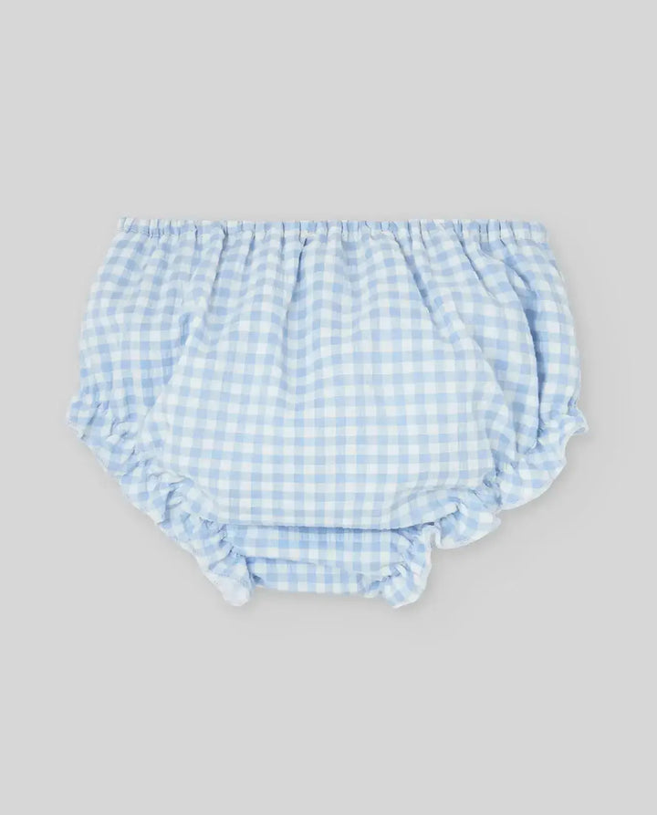 Blue Almonds Ltd WOVEN NEWBORN BLOOMERS ANADE - Sky Blue Paz Rodriguez
