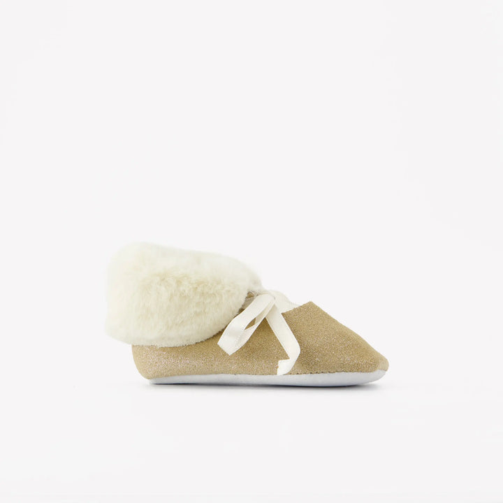 Blue Almonds Ltd Baby Girls Glitter Gold Winter Booties Tartine et Chocolat