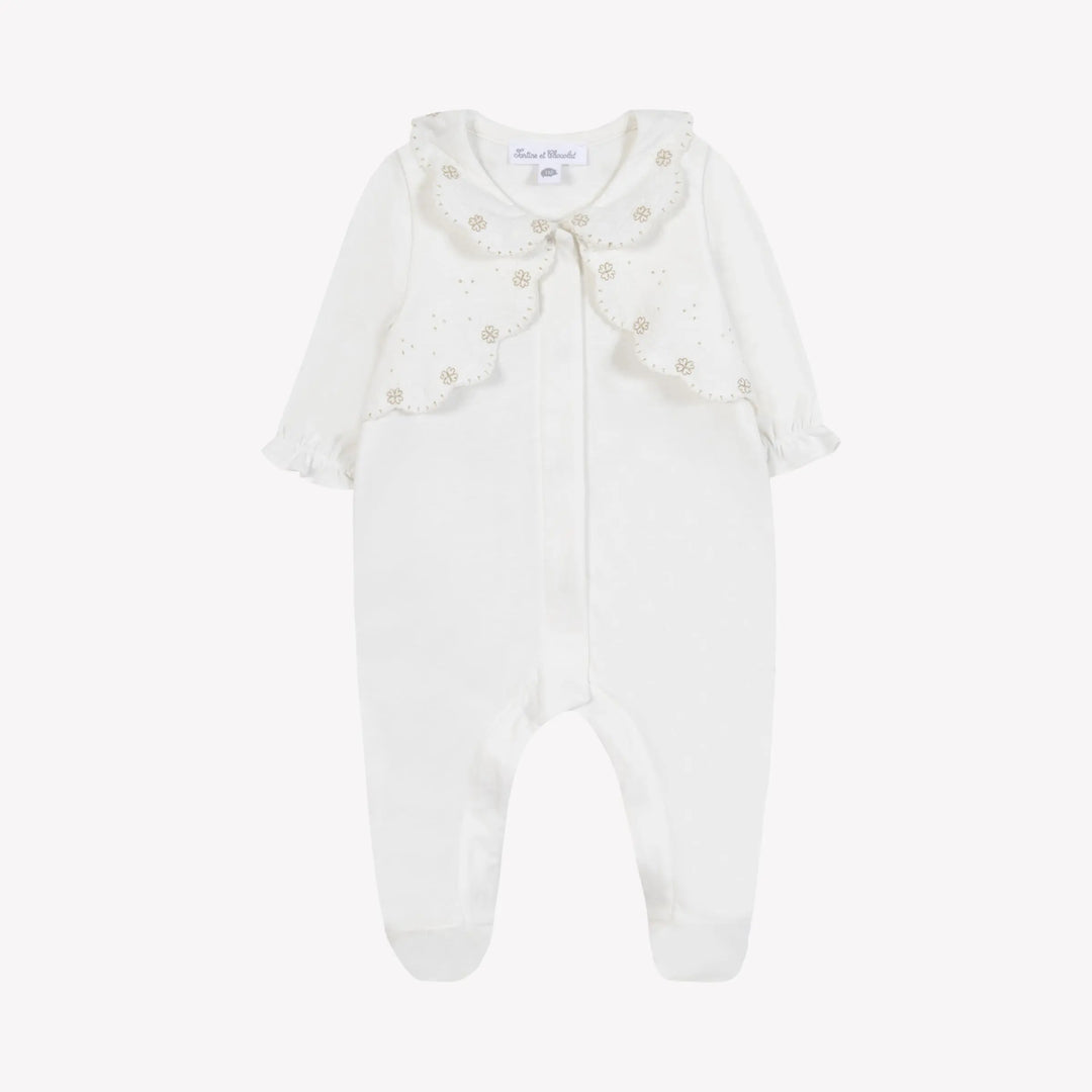 Blue Almonds Ltd Baby Girls Gold Anglaise Babygrow Tartine et Chocolat