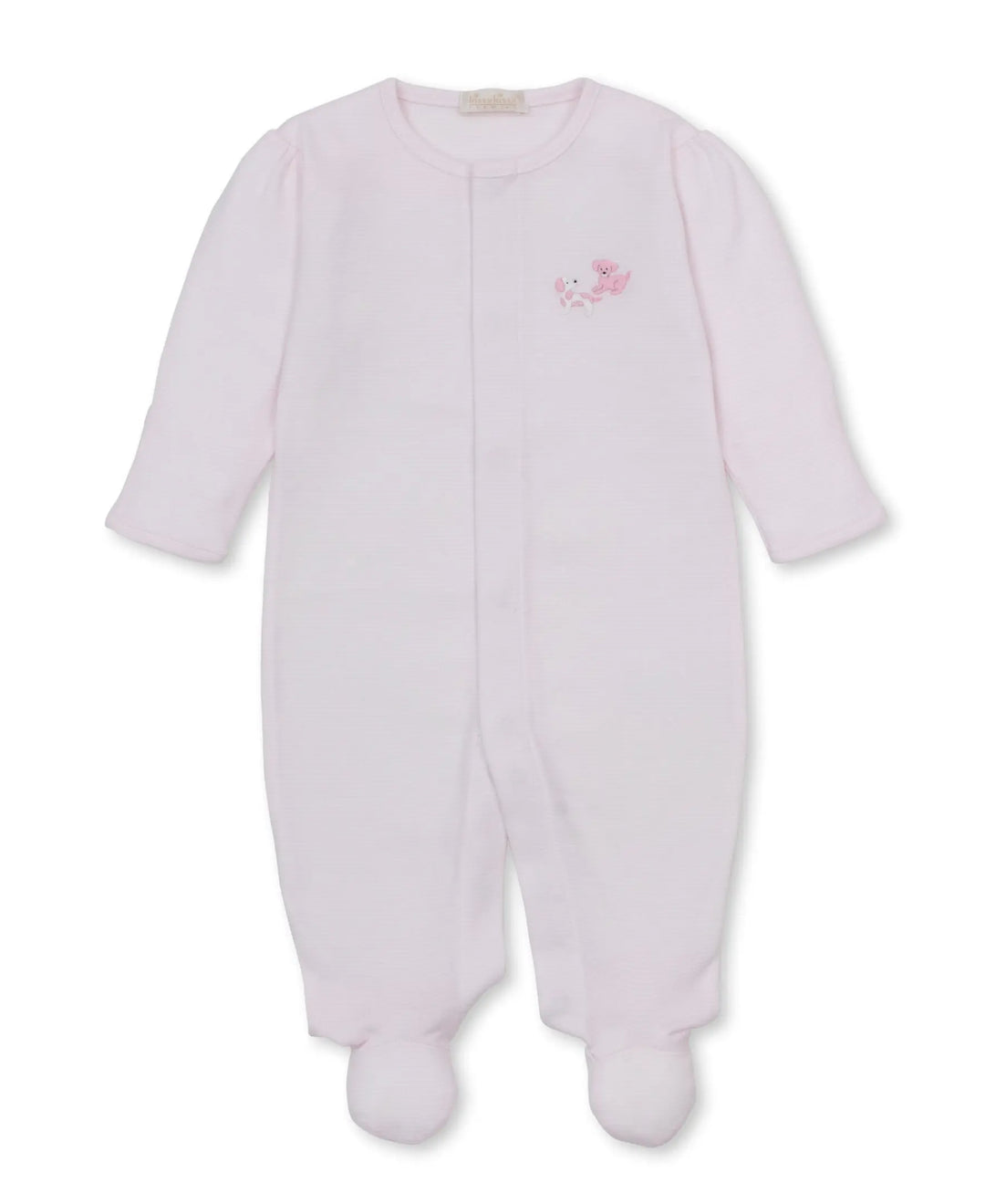 Blue Almonds Ltd Baby Girls Hand Embroidered Babygrow - Puppy Paws Kissy Kissy