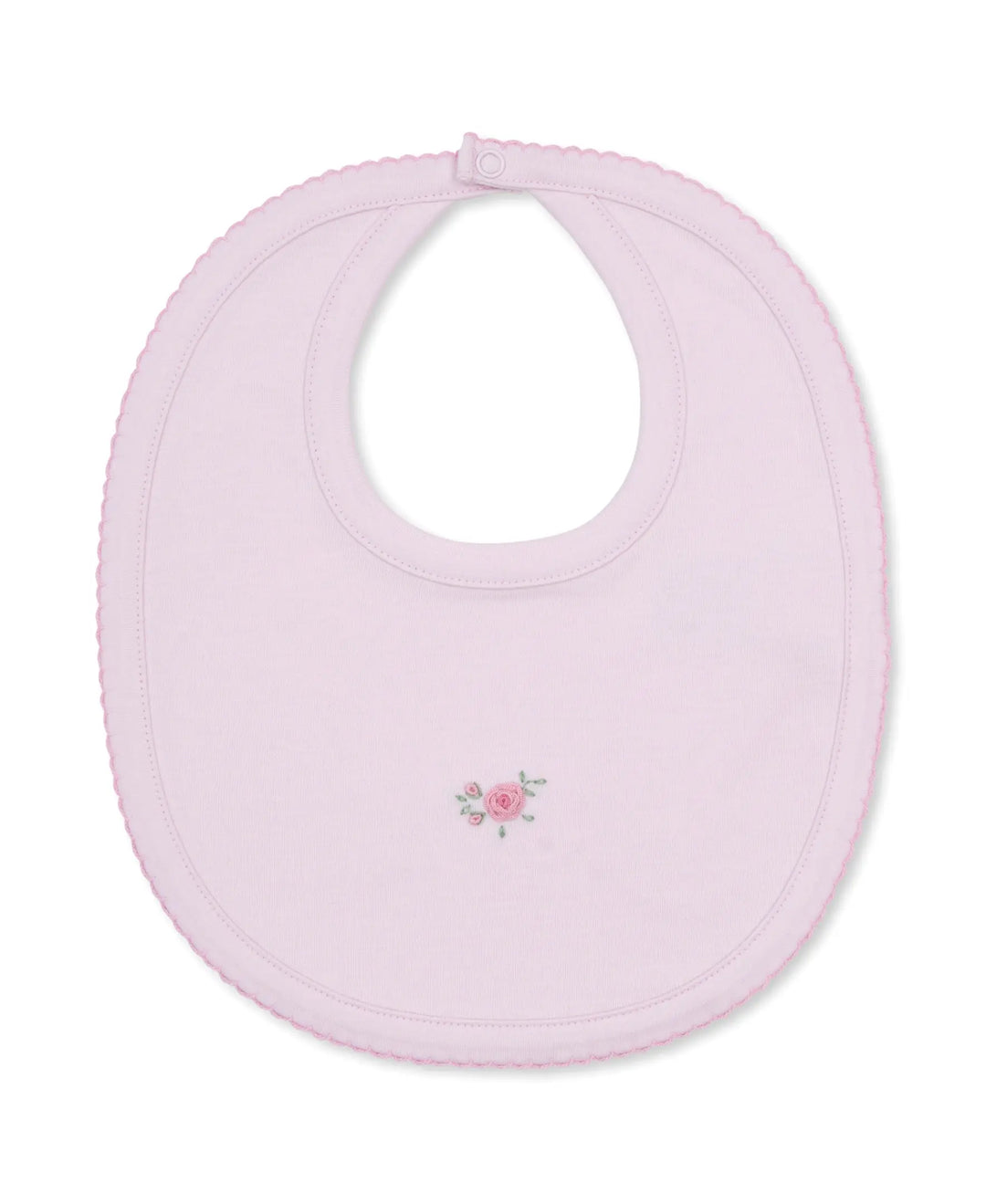 Blue Almonds Ltd Baby Girls Hand Embroidered Bib - Cottage Roses Kissy Kissy