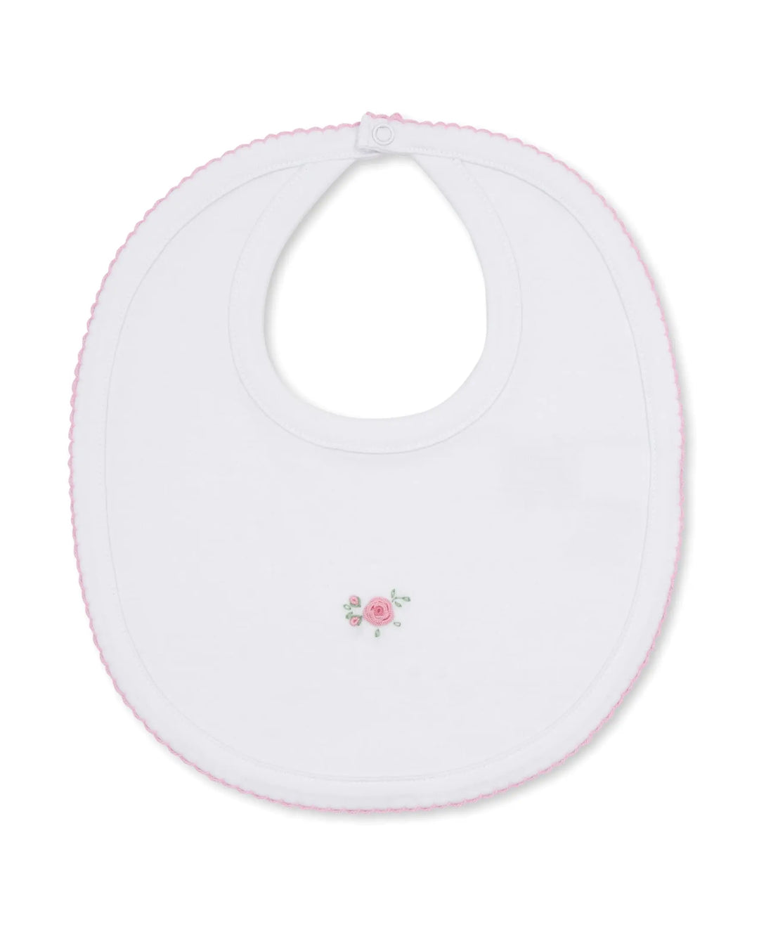 Baby Girls Hand Embroidered Bib - Cottage Roses