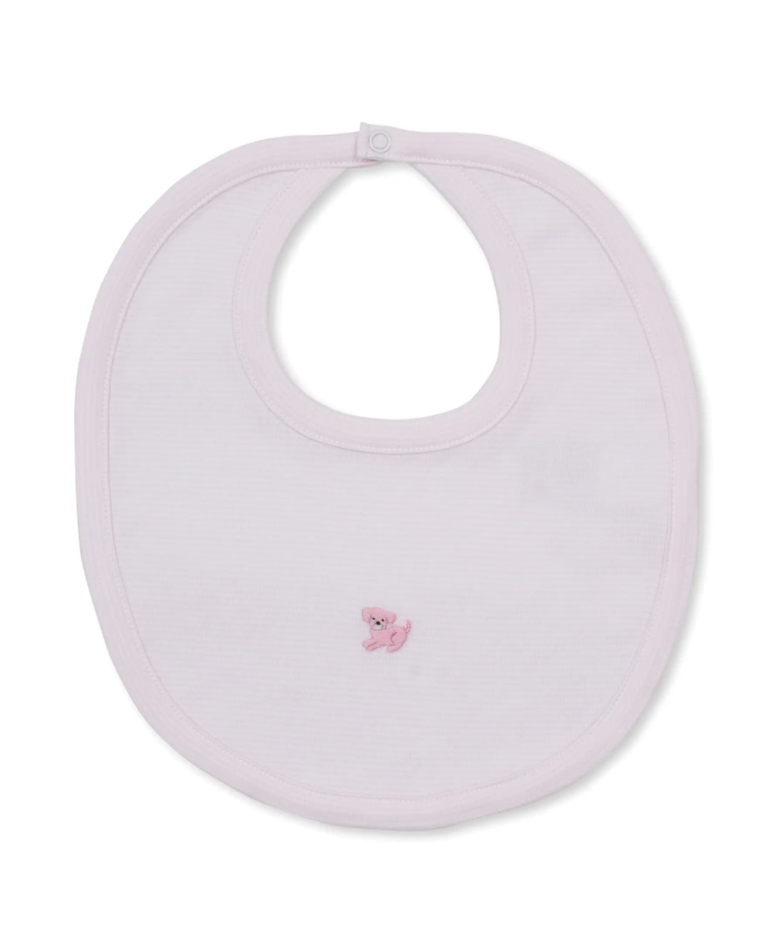 Blue Almonds Ltd Baby Girls Hand Embroidered Bib - Puppy Paws Kissy Kissy