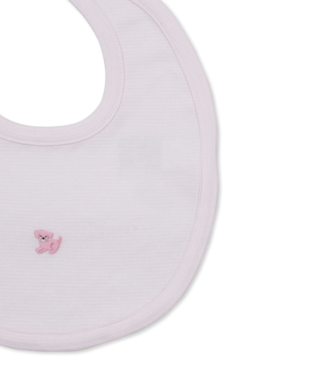 Baby Girls Hand Embroidered Bib - Puppy Paws