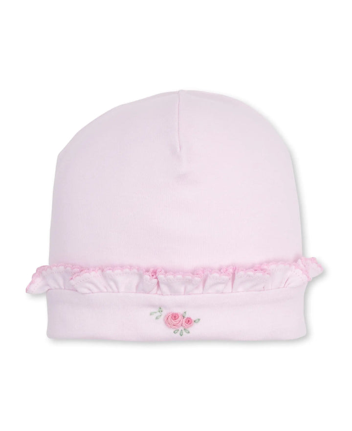 Blue Almonds Ltd Baby Girls Hand Embroidered Hat - Cottage Roses Kissy Kissy