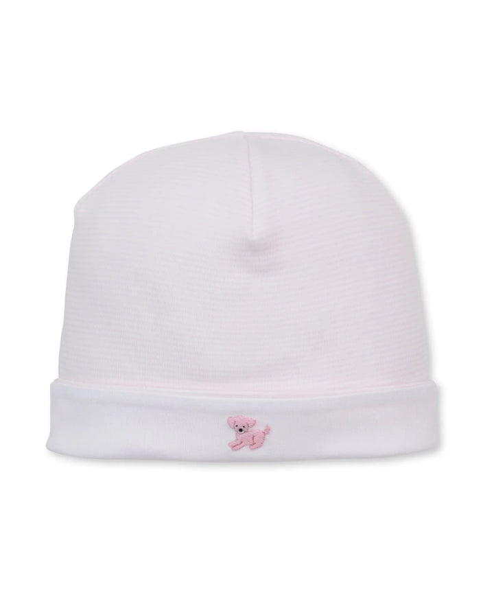 Blue Almonds Ltd Baby Girls Hand Embroidered Hat - Puppy Paws Kissy Kissy