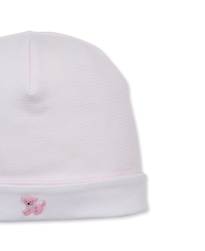 Baby Girls Hand Embroidered Hat - Puppy Paws