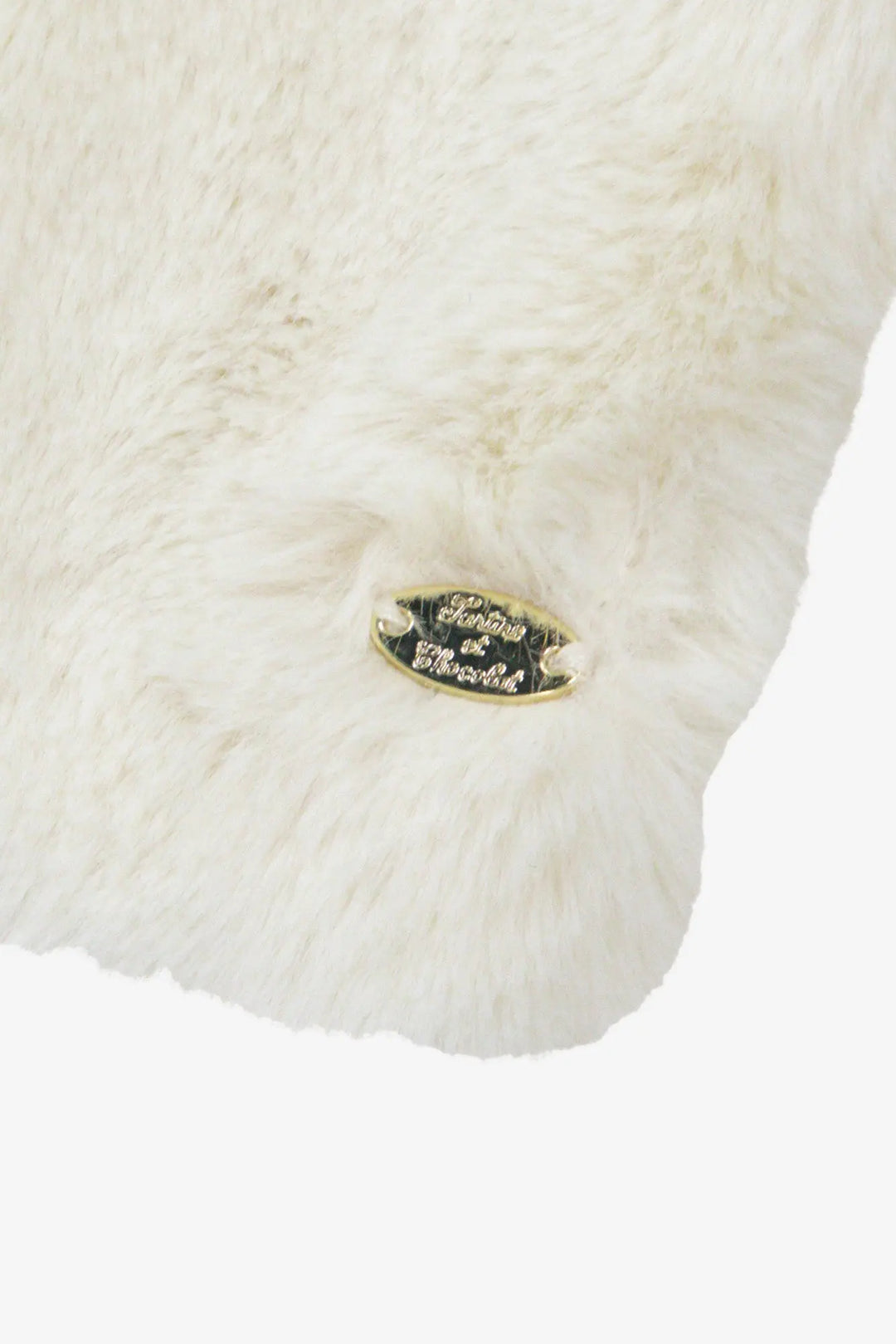 Blue Almonds Ltd Baby Girls Ivory Faux Fur Gilet Tartine et Chocolat