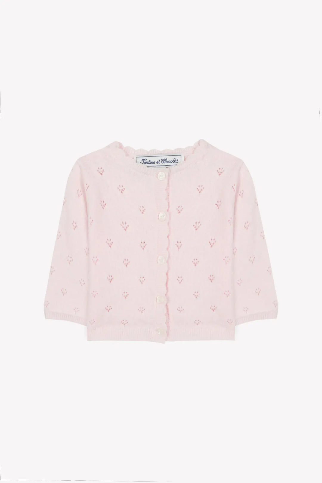 Blue Almonds Ltd Baby Girls Jumper - Pale Pink Tartine et Chocolat