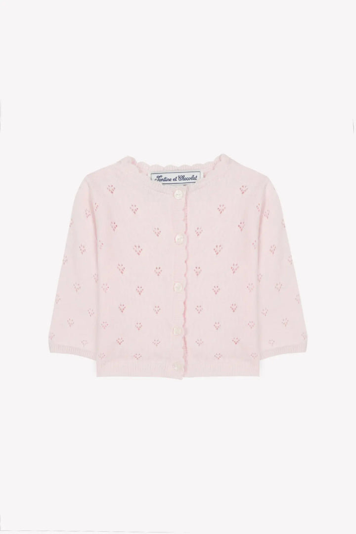 Blue Almonds Ltd Baby Girls Jumper - Pale Pink Tartine et Chocolat