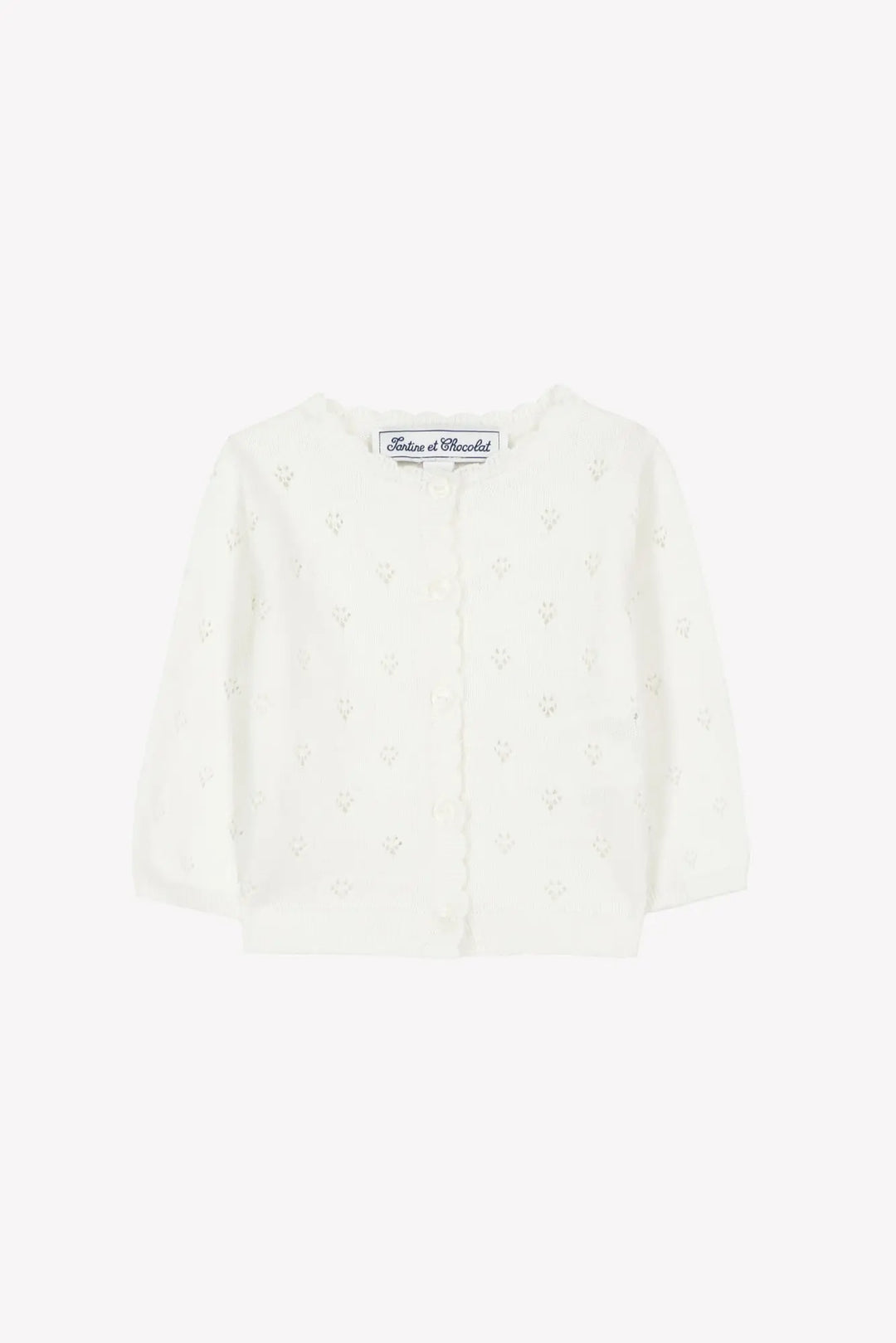 Blue Almonds Ltd Baby Girls Jumper - White Tartine et Chocolat