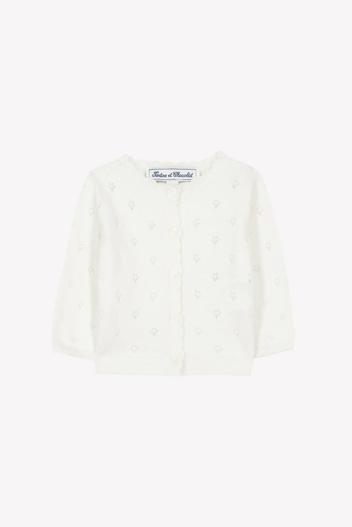 Blue Almonds Ltd Baby Girls Jumper - White Tartine et Chocolat