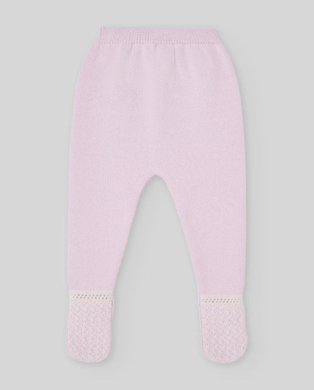 Baby Girls Knitted Bonnet, Jumper & Leggings Set Nai in Light Pink & Cream